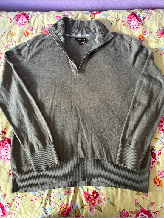 Banana Republic Other - Banana Republic quarter zip cotton cashmere sage sweater mens XL 27x24